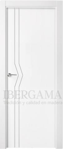 Puerta Blanca 2 Líneas de Pantógrafo Lisa en Block 