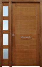 puerta exterior moderna con fijo tablones horizontales