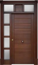 Puerta Exterior con Fijo y Montante Moderna Madera 