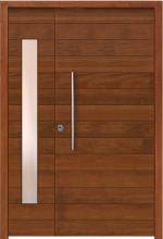 Puerta Lisa Exterior Madera Tableros con Fijo a Juego