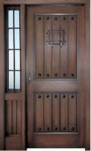Puerta Rústica con Ventanuco y Lateral Con tablas y Clavos