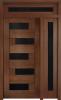 Puerta Exterior Madera Moderna con Fijo y Montante
